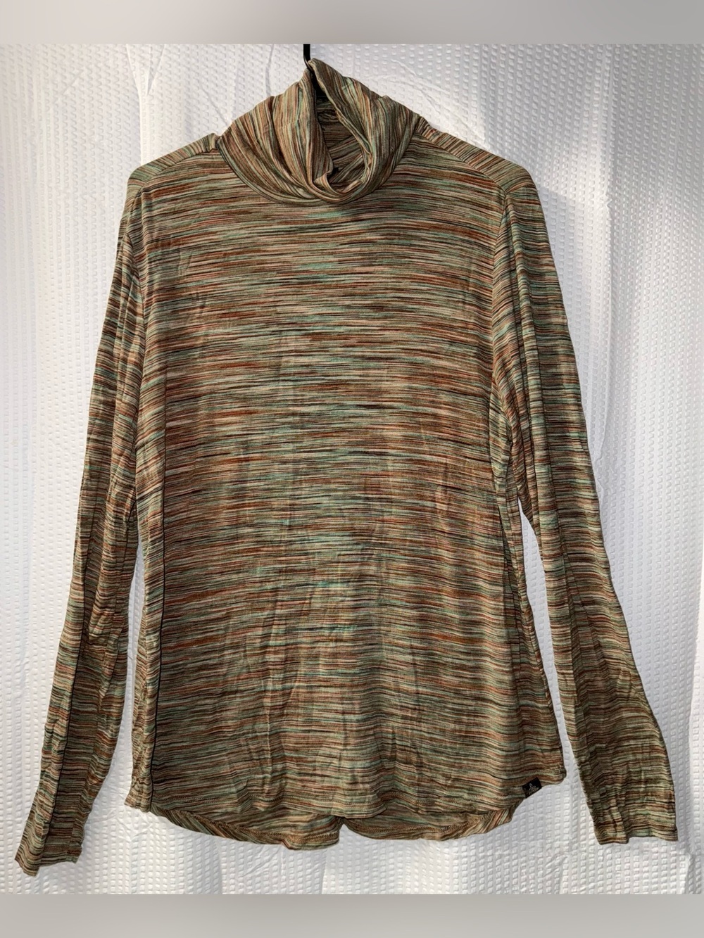 prAna space-dye stripe long-sleeve turtleneck top size L